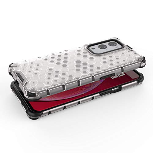 Image of Glasgow | for OnePlus 9 Pro Honeycomb Pattern Back Case Cover for OnePlus 9 Pro - Transparent