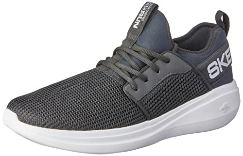 Skechers GO RUN VAST - VALOR Tênis, Masculino, Preto/Branco, 42