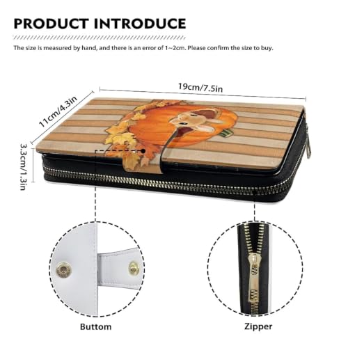 Image of COEQINE Ladies Wallets Pink Leopard Heart Black Printed Leather Phone Long Clutch Purses Check Coin Change Holder