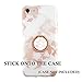 Obbii Cell Phone Ring Holder Stand Rose Pink Gold White Marble 360° Rotation Finger Kickstand Grip Loop Mount for iPhone and Other Smartphones