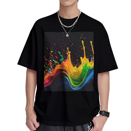 T-shirt éclaboussures de peinture coton pour un week-end chill