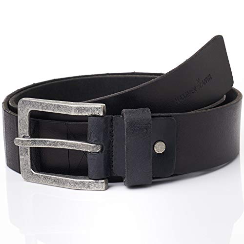 HAMMER ANVIL Mens Belt Genuine Leather 38 MM Casual Jean Belt BLK 342