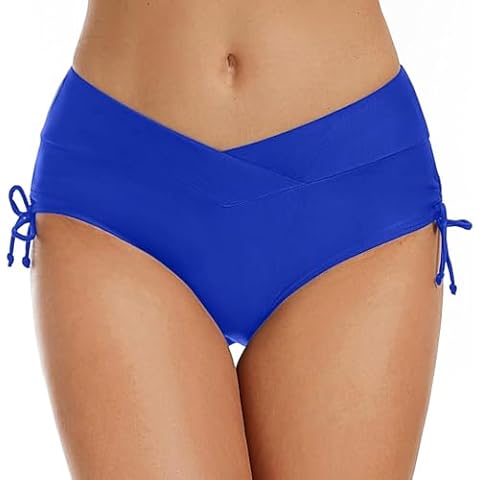 Vintage High Waist Bikini Bottom for Women Cover