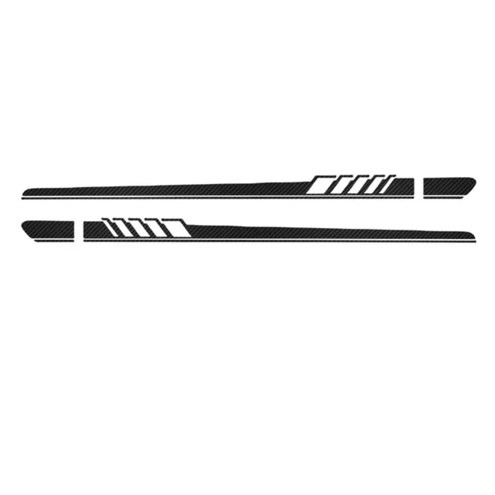2 Pcs 5D Carbon Fiber Vinyl Side Stripes Skirt Sticker Body Decal,for Ford Mondeo MK3 MK4 MK5 Fusion Accessories