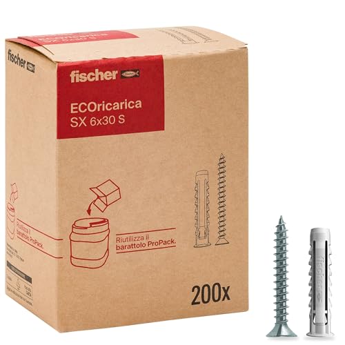 Fischer Ecoricarica - 200 tacos SX 6 x 30 S con tornillo
