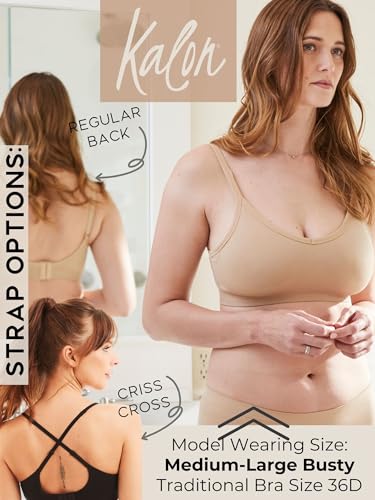 Image of Kalon Women's 4 Pack Demi Padded Bralette Wireless Comfortable Bra