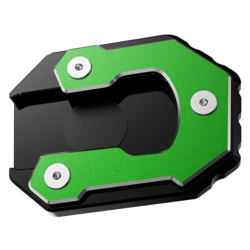 Almohadilla soporte lateral Kawasaki Vulcan S 650 verde para estacionamiento estable en césped
