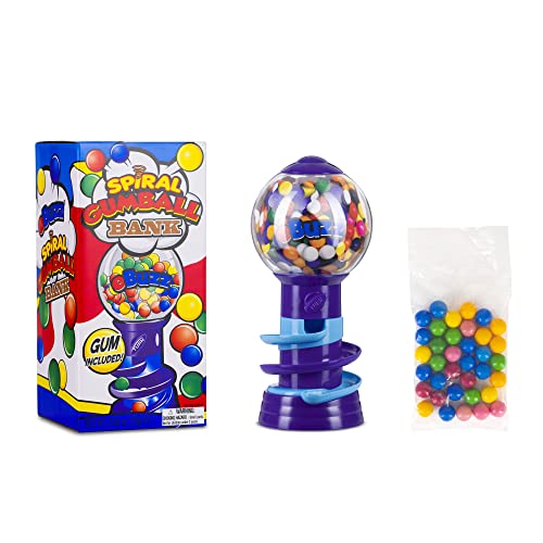 Ebuzz Spiral Gumball Machine Sweet Dispenser - Kids Bubblegum Vending Fun Toy Chewing Gum
