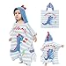 Produktbild ZYUPHY Kinder Badeponcho Kapuzen Baumwolle Weich Kinder Poncho Handtuch Baby Kapuzen Strandtücher für Jungen Mädchen, Cartoon Design Kind Badetuch mit Kapuze für Strand Schwimmen Dusche