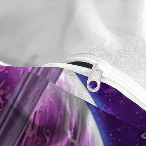 Housse de couette violette avec dessin animé imprimé 3D en microfibre - 5