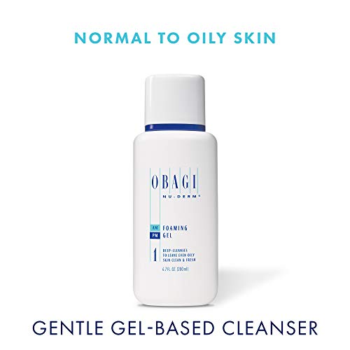 Obagi Nu-Derm Foaming Gel, Soothing Formula Made With Aloe–Foaming Daily Facial Cleanser Deep Cleanses And Removes Makeup And Dirt To Leave Normal To Oily Skin Clean And Fresh, 6.7-Fl, Oz. Pack-Of-2 #TOP1
