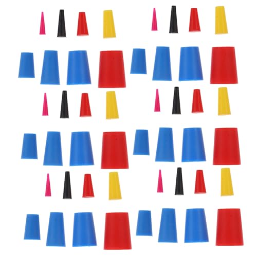 TOPPERFUN 110pcs Silicone Stoppers Set Assorted Tapered Sealing Plugs for Lab Home Industrial Use Solid Rubber Stopper Kit for Various Hole
