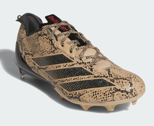Image of Adidas Men's Adizero Electric Football Cleats, Warm Sandstone /Black /Preloved Bronze, 6.5 Medium