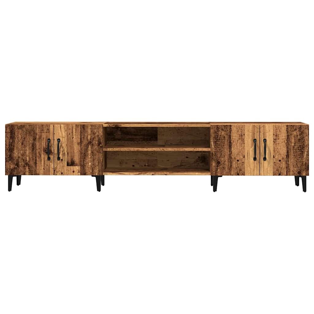 VidaXL Tv-meubel 180x31,5x40 cm bewerkt hout zwart