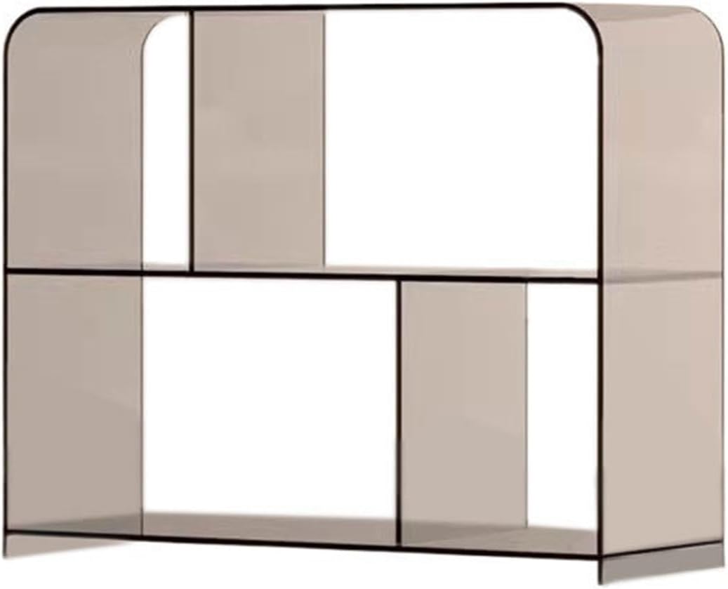 CD Rack Vinyl Record Storage Rack Transparent Acrylic Bookcase Magazine Sofa Side Table Disc Shelf(Gris)