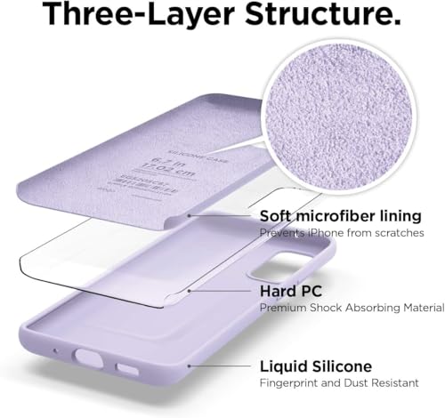 Image of MOBILOVE Back Cover Case for Samsung Galaxy S20 Plus | Pure Liquid Soft Matte Silicone Case with Logo and Comes with Camera and Screen Protection Back Cover for Samsung Galaxy S20 Plus (Purple)