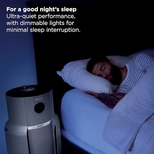 Shark Air Purifier for Home, NeverChange Max, 1,300 sq. ft. for Large Room, Kitchen, Home Office, HEPA-Exceeding Filter, Captures Pollutants, Pet Dander, Dust, Odor, Smoke, and More, HP301, Grey thumbnail 11