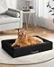 Upvilla Orthopädisches Hundebett XL, Hundekorb Waschbar mit Eierförmiger Kistenschaum，Wasserdicht Hundesofa mit rutschfeste Unterseite und Vierseitiges Kissen (Black, 117x76x19cm)