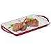 Enameled Cast-Iron Rectangular Grill Pan, Loop Handles, 9.5" x 13.5" Fire Red