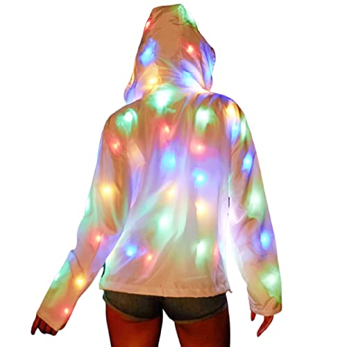 Unisex Light Up Led Hoodie Jacket American Sizes Adult Kids Clothing Apparel Outfit Dance Club Rave Glow - Men S / Women L #TOP1