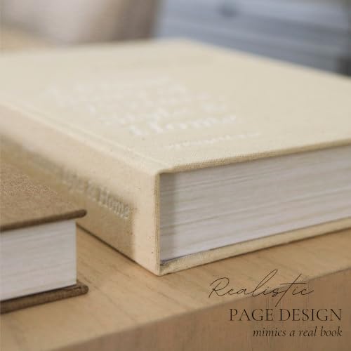 Decorative Books for Home Decor - 2 Linen Fake Books for Decorating Shelf - Image 2