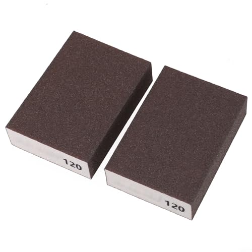 Lot de 2 éponges abrasives professionnelles humides et sèches pour un retrait et une préparation efficaces de la poussière (2 pièces grain 120)