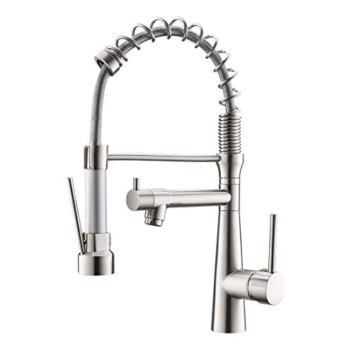 Flash Deals - 70% OFF WANMAI Pull Down Kitchen Faucet, Heavy-Duty & Durable Commercial Bar Sink Faucet, Water-Efficient and Drip-Free Performance Kitchen Sink Faucets with Pullout Sprayer, Brushed Nickel Flash Deals - 70% OFF WANMAI Pull Down Kitchen Faucet, Heavy-Duty & Durable Commercial Bar Sink Faucet, Water-Efficient and Drip-Free Performance Kitchen Sink Faucets with Pullout Sprayer, Brushed Nickel