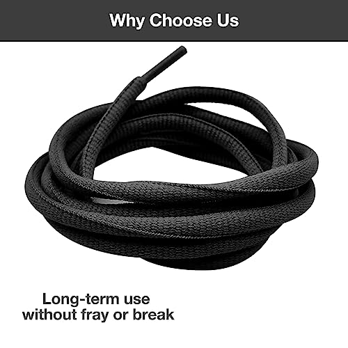 JETOP 2 Paar Premium Schnürsenkel Schwarz, Reißfest Schuhbänder [6 mm breit ], Schnürsenkel 100cm Flach, Ersatz Shoelaces für Sneakers, Sportschuhe, Laufschuhe, Turnschuhe