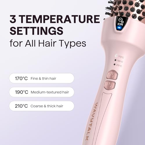 Detaillierte Tabelle zeigt Specs der Wavytalk 38mm Bürste inklusive 45W Leistung und Auto-Off-Funktion für sicheres...