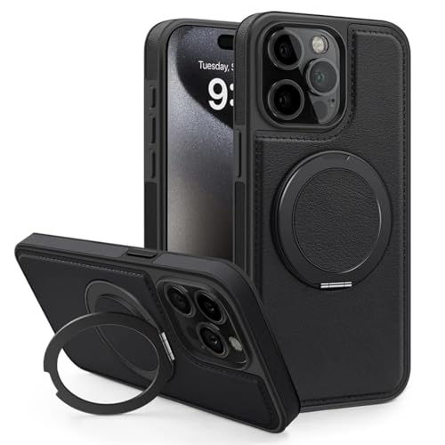 Coque cuir iPhone 11 rotative 360 compatible avec support magnétique auto