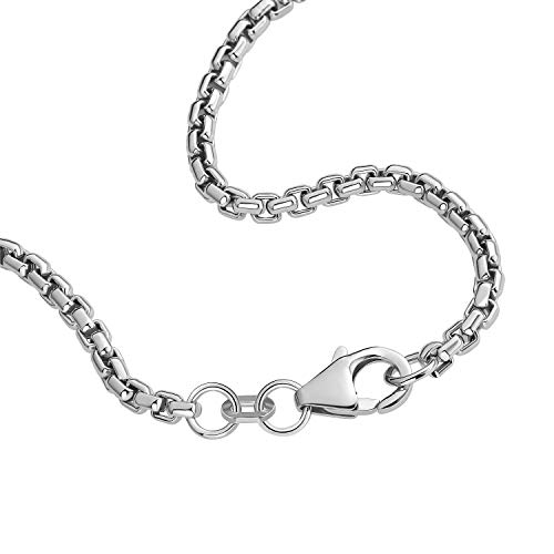 Preisvergleich Produktbild Venezianerkette 925 Sterlingsilber Rhodiniert Rund Breite 2,70mm Unisex Silberkette Halskette NEU (55 Zentimeter)