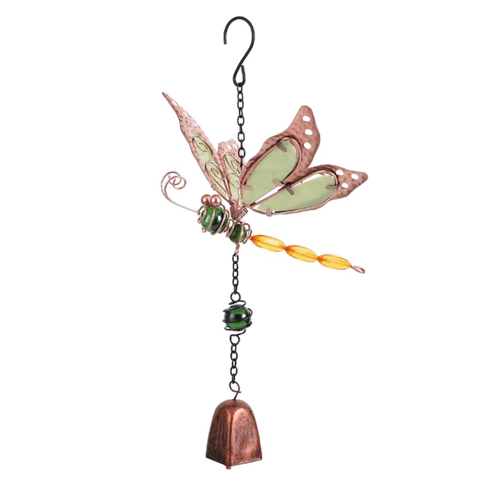 CTRLZS Wind Chime Dragonfly Wind Chime Metal Wind Chime with Dragonfly Design Outdoor Garden Decoration for Window Yard B