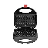 POLISH Prensa Waffles Grill con Placa Antiadherente, CalefaccióN de Doble Cara, Luz Indicadora, FáCil de Usar y Limpiar, Enchufe Negro de la UE