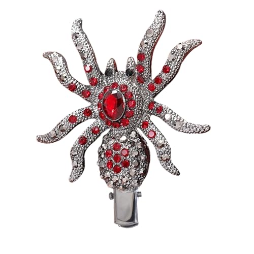 Pince à cheveux gothique araignée en cristal pour coiffure de fête et cosplay punk