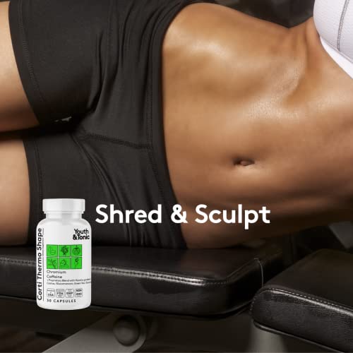 Youth & Tonic Shred Sculpt Lean 3 X Diet Pills W Water Weight Away & Cortithermo Shape & Bedtime Trim As Support For Metabolism Energy Cravings Water Retention Loss & Belly Bloating For Women & Men #TOP4