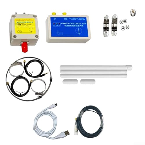 Kit antenna ad anello attivo K180WLA con preamplificatore UHF a basso rumore progettato per uso in banda aviazione FM e VHF