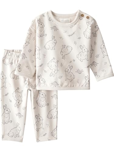 Image of little planet by carter's Baby 2-piece Set made with Organic Cotton, Bunny Print, 6M