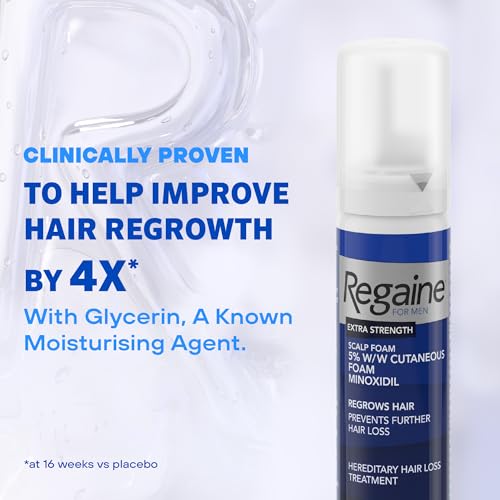 Regaine For Men Extra Strength Foam - Scientifically Proven To Help Stop Hereditary Hair Loss - Minoxidil Foam for Hair Regrowth - (3 x 73ml), Packaging May Vary - Image 6