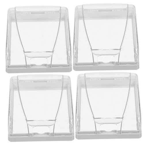 NUOBESTY 4pcs Adhesive Socket Cover Outlet Covers Flip Type 