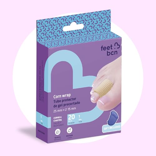 Protector Dedos Pie Silicona 20 Tubos Gel Hidratante + Estuche | Separador Dedos Pie, Quita Durezas y Quita Callos para Pies y Juanetes | Dedales Antirozaduras | Reutilizables, Hipoalergénicos