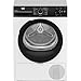Beko BM3T30230W Wäschetrockner, 10 kg, Frontlader Wärmepumpentrockner, 15 Programme, Sensortrocknung, Säulenfähig, Aquawave Schontrommel, Weiß