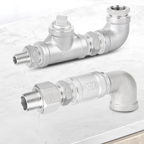TAISHER 99PCS 304 Stainless Steel Pipe Fitting Kit，Coupling，Nipple，Bushing，Reducer Adapter，Reducer Nipple，90 Degree Elbow，Plug，Cap，Tee，NPT Thread Pipe Adapter Fitting - Thumbnail 7