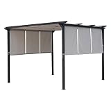 Christopher Knight Home Dione Outdoor Steel Framed 10' Gazebo, Grey/Brown