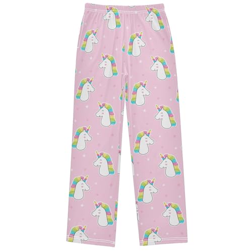 Boy's Pants Rainbow Unicorn Magic Star Jogger Pants Elastic Waist Long Bottoms Trousers with Pockets 6-14 Years