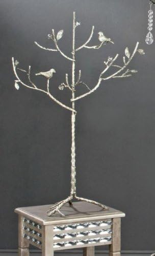29"H Narrow Jewelry Display Tree with Cast Birds