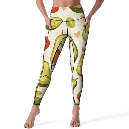 Tilivyx Short D'entraînement Taille Haute Joli Motif D'avocats Short De Yoga Short De Danse Athlétique pour Femmes