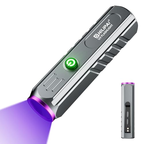 365nm UV Flashlight Rechargeable Small Black Light Flashlight Powerful Ultraviolet Blacklight UV Lamp for Pet Urine Detection Scorpion Resin Curing Yooperlite Blood Tracking Hotel hygiene ACLeak (UV)