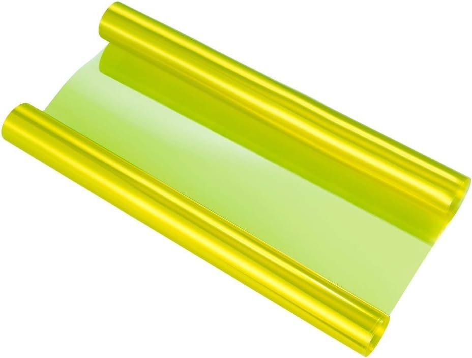 Image of HOME13 Self Adhesive Auto Car Tint Headlight Taillight Fog Light Vinyl Smoke Film Sheet Sticker Cover Car & Bike Protection Film (Chameleon Fluorescent Yellow, 24x60 Inch)