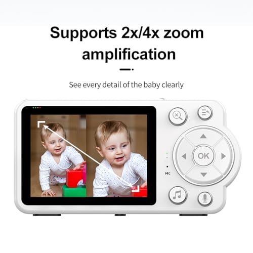 Monitor de bebé con vídeo y canciones de cuna para un descanso protegido 6