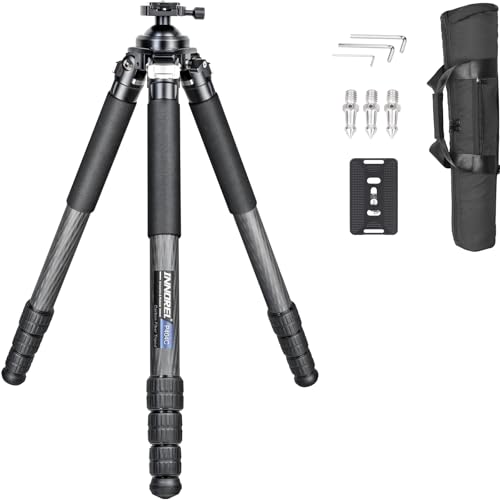 INNOREL P404C 72" Carbon Fiber Tripod for Hunting with Arca Swiss Dovetail Mount and 360° Ballhead(2.5"), 40mm Tube Tripods with Heavy Duty Construction for Photography and Outdoors, Load 88lb/40kg